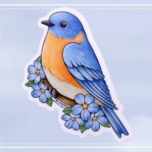 3 for $15 -‎ Bluebird Sticker - Waterproof Vinyl Bird & Nature Decal - Crafts